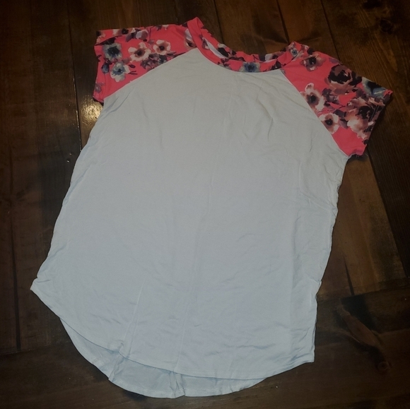 Acting Pro Tops - White Active Tee with Pink Sleeves 2X